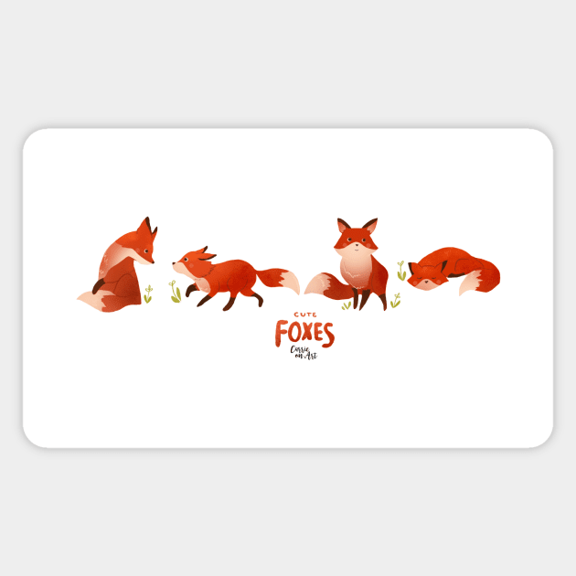 Foxes Sticker by Carrie on Art